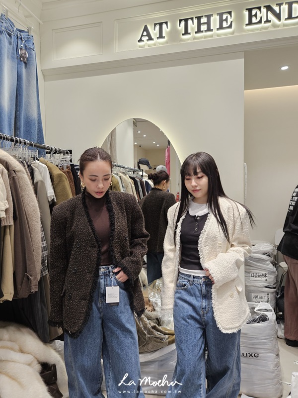 小香風無領毛邊外套